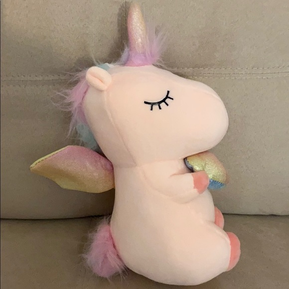 Other - NWOT Baby pink unicorn plush (with heart)